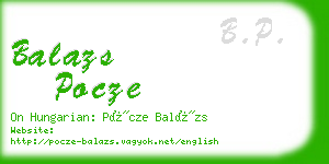 balazs pocze business card